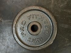 Pair Of 2.5kg Metal Weight Plates - No Reserve