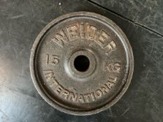 Pair Of 15Kg Metal Weight Plates - No Reserve
