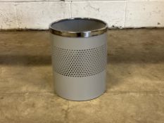 Silver Metal Waste Bin x2 - No Reserve