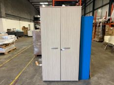 Brown Double Door Wooden Cabinet - No Reserve