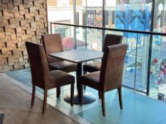 Small Modern Rustic Dining Table & 4 Chairs