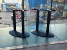 Pair Of Black Steel Table Bases