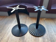 Black Metal Table Base x2