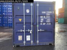 One Trip 20ft Shipping Container 2021 Build RAL 5013 Colour (Blue) 12 Air Vents Lock Box Fitted