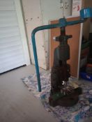 Sweeny Fly Press adaptation plates currently on the base of the fly press - these can be removed