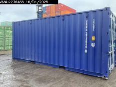 One Trip 20ft Shipping Container 2024 Build RAL 5013 Colour (Blue) 12 Air Vents Lock Box Fitted