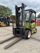 2004 Samsung SF30L Gas Forklift, 4353 Hours, 3 Tonne lift, 3.3m Lift duplex mast  solid tyres