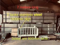 Group Of Stainless Steel Tanks, 10% Buyer's Premium 5 In Total, 7m Long, Brand New & Unused 2