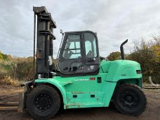 Mitsubishi 10 Tonne Diesel Forklift, 4.5m Lift, Side Shift & Fork Positioner very nice original