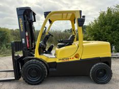 Hyster 4.5 Tonne Diesel Forklift, 4.9m Full Free Lift, Side Shift, Only 4,001 Hours ref: 0909