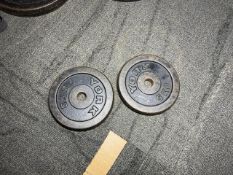 Pair Of 5kg Metal York Plates - No Reserve