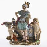 Porzellangruppe mit Mars und Putti - unbekannte Manufaktur 19. /20. Jh.