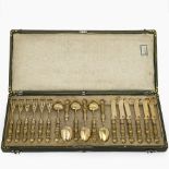 Dessertbesteck in Originalschatulle, 18 Teile - Franz Steigerwalds Neffe, München, um 1870/80
