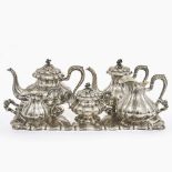 Sechsteiliges Kaffee- und Teeservice auf Tablett - Wien 1872-1922
