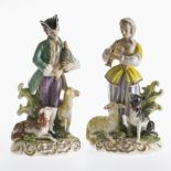 Zwei musizierende Figuren Schäferin und Schäfer - Unbekannte Manufaktur 19./20. Jh.