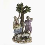 Porzellangruppe Apfelpflücker - Meissen spätes 18., Anf. 19. Jh.