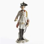 Figur eines kursächsischen Offiziers - Deutschland 19./20. Jh.