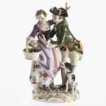Figurengruppe Galantes Paar - Meissen um 1910