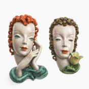 Zwei Wandmasken - Friedrich Goldscheider, Wien 1933/34 und 1935/36 Rudolf Knörlein