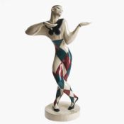 "Nijinsky" (als Harlekin) - Staatliche Majolikamanufaktur Karlsruhe, Entwurf Fritz Behn