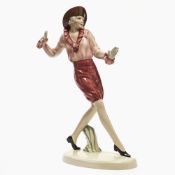 Junge Dame in Pose - Friedrich Goldscheider, Wien, Entwurf Josef Lorenzl, um 1929