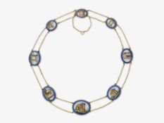 Collier mit Mikromosaik - Wohl Italien, um 1810