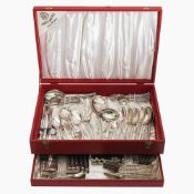 Besteck im Kasten, 126 teilig - Dänemark / Kopenhagen, J. Ernst's Solvvarefabrik, Assens um 1920-195