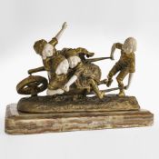 Gruppenfigur "Kinder in einer Schubkarre" - nach Demétre Chiparus (1886-1947) um 1925