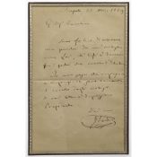 Giuseppe Verdi - Dankesschreiben an Nicolo Barabino