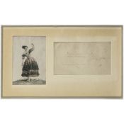 Fanny Elßler - Eintrag in ein Freundschaftsalbum