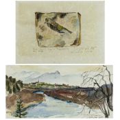 Veit Relin - "Toter Vogel liegt in Pappschachtel auf Watte"/"Griesstätt von Heberthal aus". 1975/197