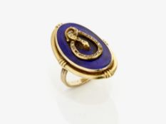 Antiker Schlangenring mit Diamantrosen von Maria Schell