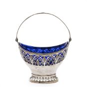 Henkelschale mit blauem Glaseinsatz - Augsburg um 1810/11 Georg Christian Friedrich Temmler (1796, A