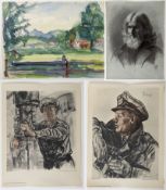 Kapitänleutnant Kupisch. Korvettenkapitän Topp. Portrait eines Alten Herrn. K.B. Infanterieleibregim