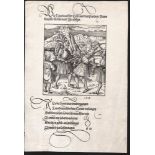 Leonhard Beck - Theuerdank stabs an opponent in his sights with his sword