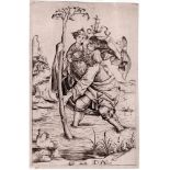 Israhel van Meckenem (1440-1503) - Saint Christopher - C.1500