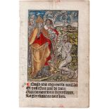 Woodcut Thielman Kerver Paris 1526: god speaking "In the sweat of your face you shall eat bread Til