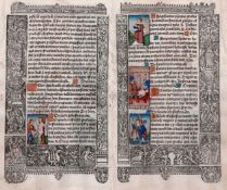 Paris - Four miniatures on book of hours page - Ca. 1505