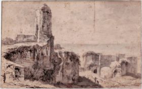 Drawing of Ruins at Nieuwpoort - 1651