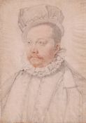 Portrait drawing of Charles IX of France - Pierre Dumonstier or circle.