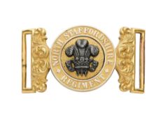 AN OFFICER'S WAISTBELT CLASP OF THE NORTH STAFFORDSHIRE REGIMENT