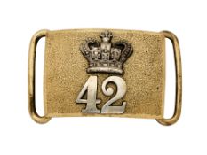 AN OFFICER'S WAISTBELT PLATE OF THE 42ND (BLACK WATCH)