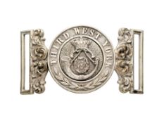 AN OFFICER'S WAISTBELT CLASP OF THE 3RD WEST YORK