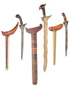 A MORO KRIS AND TWO JAVANESE KRIS, 19TH CENTURY AND LATER