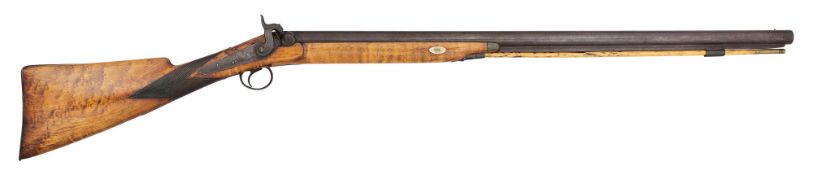 A 10 BORE PERCUSSION SPORTING GUN, SIGNED F. GREAVES, MID-LATE 19TH CENTURY