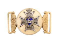 AN OFFICER'S WAISTBELT CLASP OF THE SHERWOOD FORESTERS
