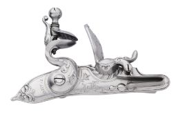 A FINE REPRODUCTION FLINTLOCK MECHANISM FOR A LONGARM, AND VARIOUS DETACHED GUN PARTS,