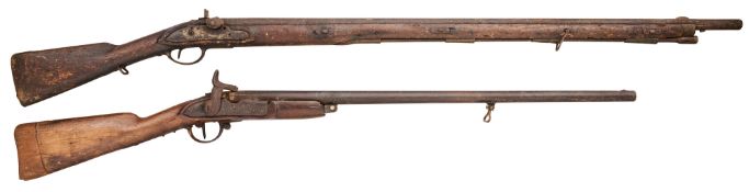 A SCANDINAVIAN 14 BORE PERCUSSION MILITARY MUSKET, EARLY 19TH CENTURY