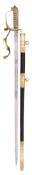 A ROYAL NAVAL RESERVE OFFICER’S SWORD RETAILED BY GIEVES, PORTSMOUTH, LONDON, EDINBURGH & DEVONPORT