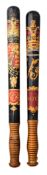 A WILLIAM IV CONSTABULARY TRUNCHEON, AND A VICTORIAN CONSTABULARY TRUNCHEON,